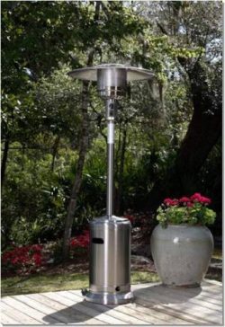 Golden Flame 46,000 BTU [XL-Series] Stainless Steel Commercial Patio Heater with Wheels (Propane)