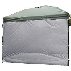 NINAT Side Sunshade Privacy Panel Wall for 10 ft Gazebos Canopy Tent Waterproof, Grey