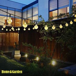 Nesix Solar String Lights with Clear Bulbs, Solar Powered 30 LED String Lights, Hanging Indoor/O ...