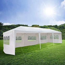 Mefeir 10’x30’ Canopy Gazebo party wedding Tent with 5 Removable Panels Sidewalls, Sturdy Upgrad ...