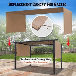 BenefitUSA G260 Universal Replacement Canopy Top Cover for Pergola Structure (18′ L x 8.3& ...