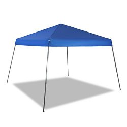 PHI VILLA 12′ x 12′ Slant Leg Pop-up Canopy, 81 Sq. Ft of Shade, Instant Folding Can ...