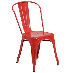 Flash Furniture Metal Chair, Red