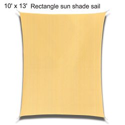 10′ x 13′ Rectangle Sand Sun Shade Sail, Durable UV Block Shelter Canopy Cover for O ...