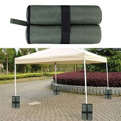 AOFJOSFHS Canopy Tent Weight Bags – 4 Pack Heavy Duty Durable Sand Bag Anchor Kit Gazebo S ...