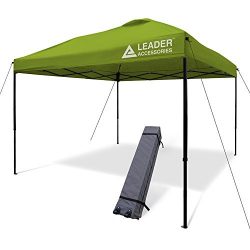 Leader Accessories 10’x10′ Instant Canopy Pop Up Canopy Straight Wall including Whee ...