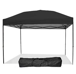 Punchau Pop Up Canopy Tent 10 x 10 Feet, Black – UV Coated, Straight Leg, Waterproof Insta ...