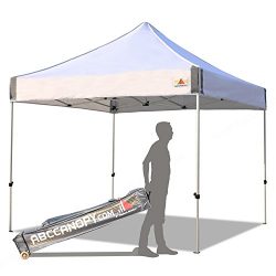 ABCCANOPY Aluminum Canopy Tent 10×10 Deluxe Pop up Instant Shelter with Roller Carry Bag,White