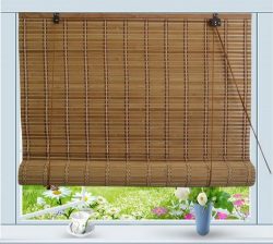 Bamboo Roll Up Window Blind Sun Shade W72″ x H72″