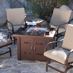 Outdoor Fire Pit Table Patio Deck Backyard Heater LP Propane Fireplace Furnitur .#GH45843 3468-T ...