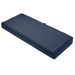 Classic Accessories Montlake Bench Cushion Foam & Slip Cover, Heather Indigo, 48x18x3″ ...