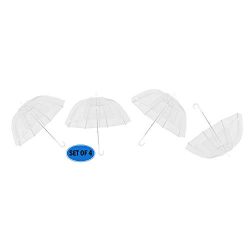 Home-X Clear Bubble Umbrella. Set of 4