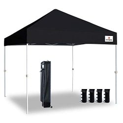 Keymaya 10’x10′ Ez Commercial Instant Tent Heavy Duty Pop-up Canopy Shelter Bonus We ...