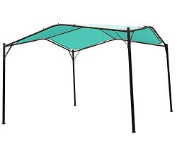 Mefo garden 12 x 12 ft Outdoor Patio Swan Gazebo Canopy for Backyard, Iron, 250gsm Polyester Can ...