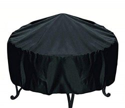 RUICHENXI Round Fire Pit Cover Waterproof & Weather Resistant Protective Garden Patio Outdoo ...