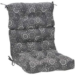 AmazonBasics High Back Chair Patio Cushion- Black Floral