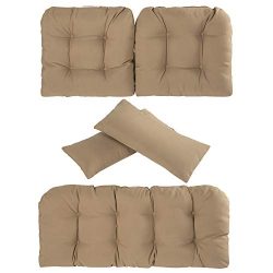 Art Leon Outdoor/Indoor Home Chair Seat Cushions 5 Pieces Seat and Back Cushion Set for Patio De ...