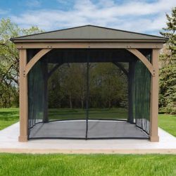 Gazebo Mosquito Mesh Kit for 12×14 Wood Gazebo