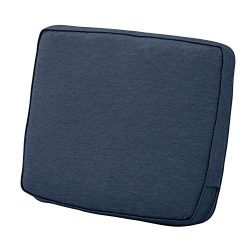 Classic Accessories Montlake Back Cushion Foam & Slip Cover, Heather Indigo, 25x22x4″  ...