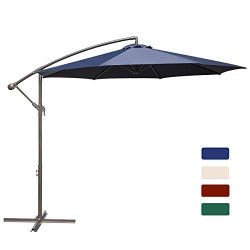 HASLE OUTFITTERS Offset Patio Umbrella 10FT Cantilever Umbrella Outdoor Market Umbrella Hanging  ...