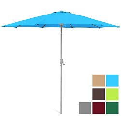 Best Choice Products 9ft Outdoor Water/UV-Resistant Market Patio Umbrella w/Crank Tilt Adjustmen ...