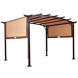 12′ x 9′ Pergola Kit Metal Frame Gazebo &Canopy Cover Patio Furniture Shelter