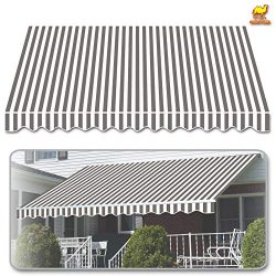 Strong Camel 12’x8′ Outdoor Patio Awning Cover Only Canopy Patio Deck Retractable Su ...