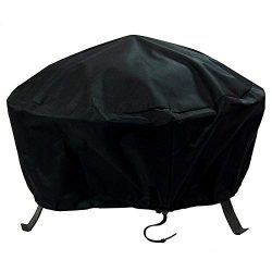 Sunnydaze Round Fire Pit Cover, Outdoor Heavy Duty, Waterproof and Weather Resistant, 60 Inch, Black