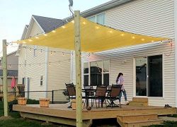 Rectangle Sun Shade Sail Canopy, 6′ x 10′ Patio Shade Cloth Outdoor Cover – UV ...