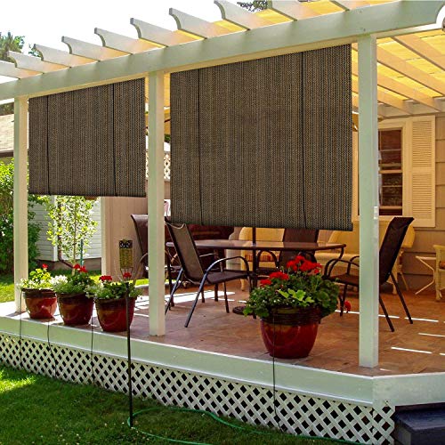 TANG Sunshades Depot Exterior Roller Shade Roll up Shade for Patio Deck