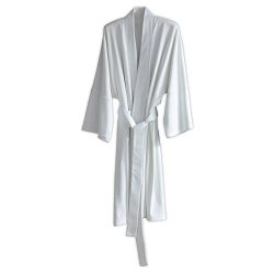 Under the Canopy Organic Cotton  Kimono Robe, One Size, White