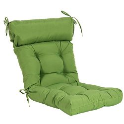 QILLOWAY Indoor/Outdoor High Back Chair Cushion,Spring/Summer Seasonal Replacement Cushions. (Green)