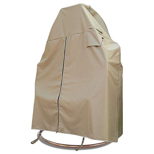 Patio Egg Chair Cover with Adjustable X-Lock System and Zipper, Easy On