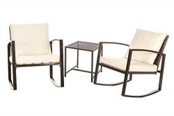 W Unlimited Rocker 3 PCs Furniture Set, Brown