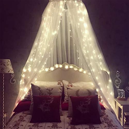 Mosquito Net for Bed, Bed Canopy with 100 led String ...