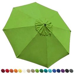 EliteShade 9ft Patio Umbrella Market Table Outdoor Deck Umbrella Replacement Canopy (Macaw Green)