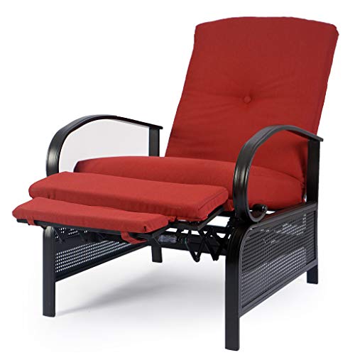 Kozyard Adjustable Patio Reclining Lounge Chair with Strong Extendable