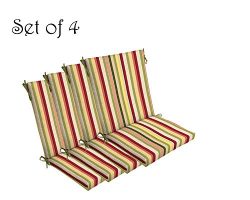 Comfort Classics Inc. Set of 4 Indoor/Outdoor Dining Chair Cushion 20″ x 44″ x 3.5&# ...