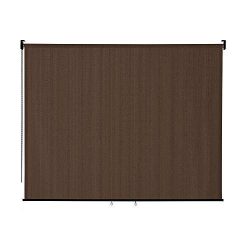VICLLAX Outdoor Roller Shade, Patio Blinds Roll Up Shade (8′ W X 6′ L), Mocha