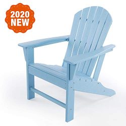 LAYRIAR HDPE Classic Outdoor Adirondack Chair for Patio Deck Garden,Backyard & Lawn Furnitur ...